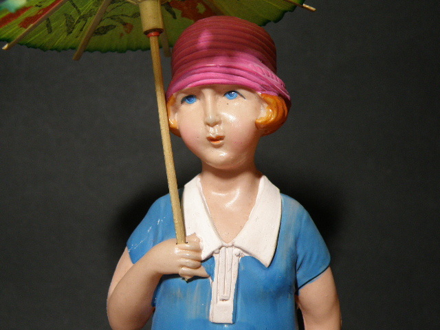 30 戦前 モダンガール セルロイド製 人形 / アールデコ 美人 モガ 洋装 風俗 古い 昔 _画像2