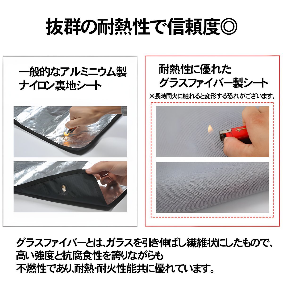 1円～ 売り切り 焚き火シート スパッタシート 焚き火台シート 耐火シート 防火 耐熱 不燃 たき火 シート キャンプ バーべキュー TB-25M_画像4