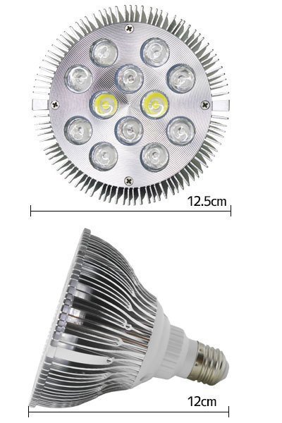 E26口金24W 珊瑚 植物育成 水草用 水槽用LEDアクアリウムスポットライト青8灯白2灯赤2灯 【QL-03】_画像2