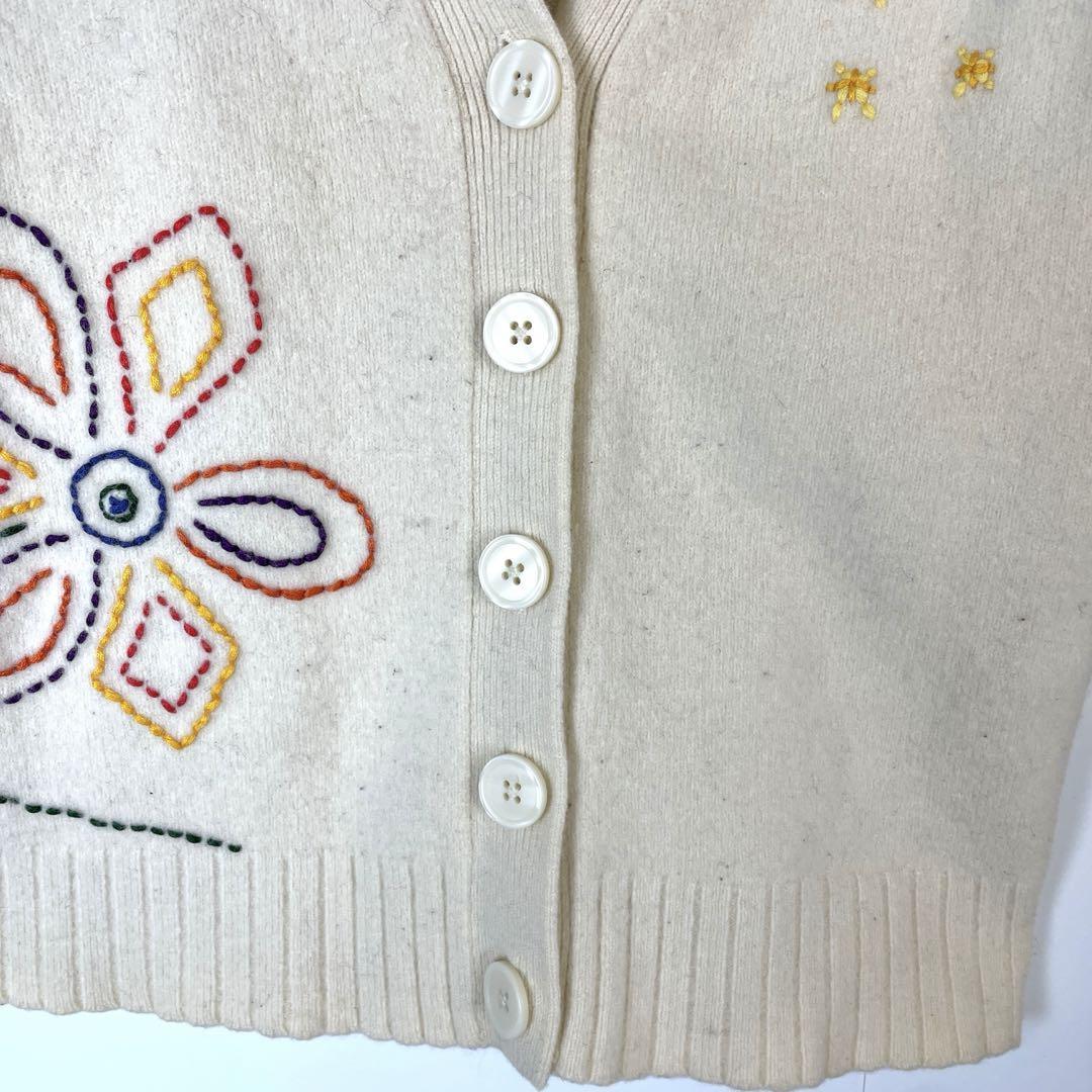  Gap Gap stretch design knitted cardigan embroidery retro Vintage 