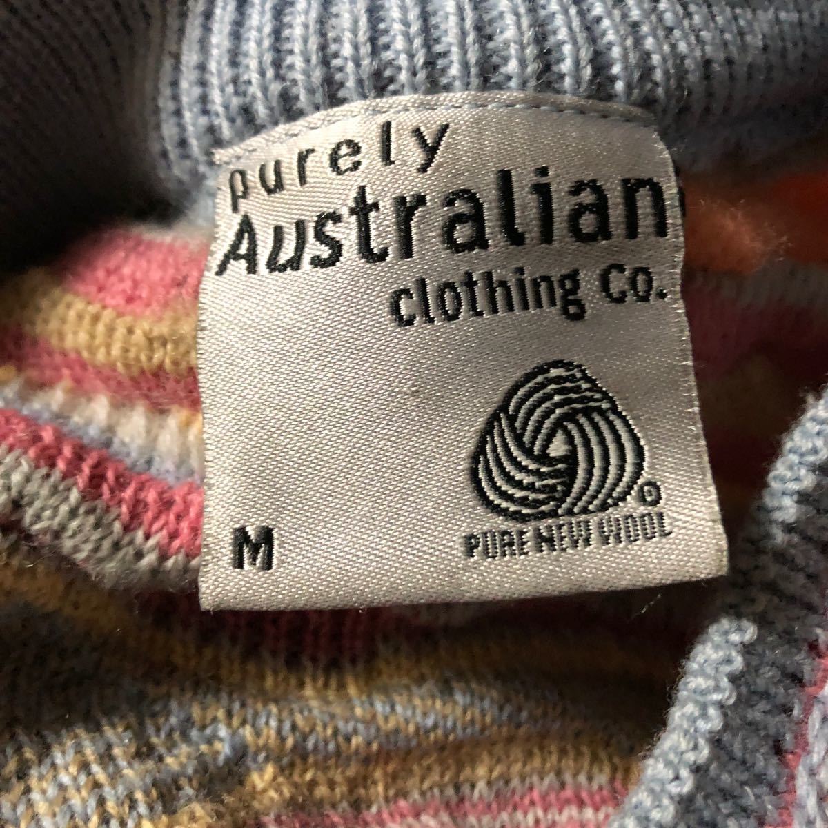 オーストラリア製purely Australia clothing 3DニットセーターM_画像7