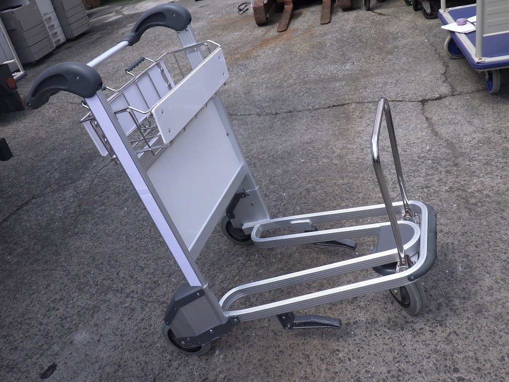 □美品!金沢車輌 オートブレーキ式アルミ3輪バゲジカート SH □美品!金沢車輌 オートブレーキ式アルミ3輪バゲジカート SH