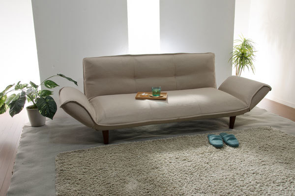  free shipping 3 seater . reclining couch sofa low sofa cloth beige color 