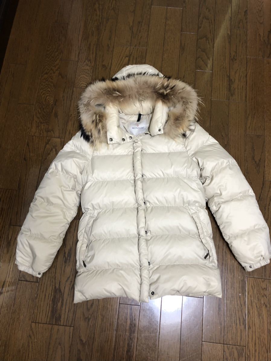 MONCLER ファーダウンコート 国内正規品 サイズ00 オフホワイト