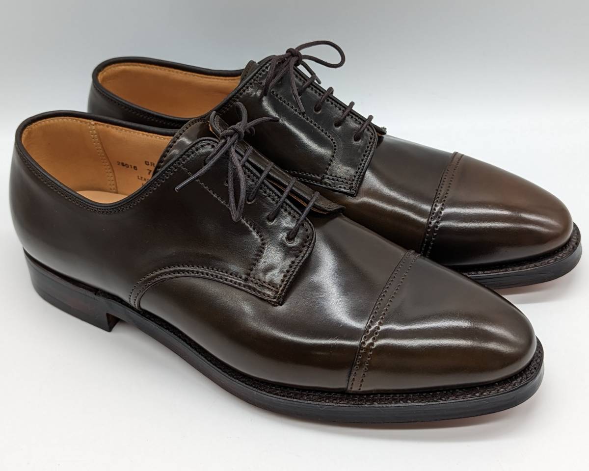 【新品】クロケット＆ジョーンズ コードバン ブラッドフォード サイズ7E【送料無料】CROCKETT&JONES Bradford 外羽根 キャップトゥ 木型341_画像3