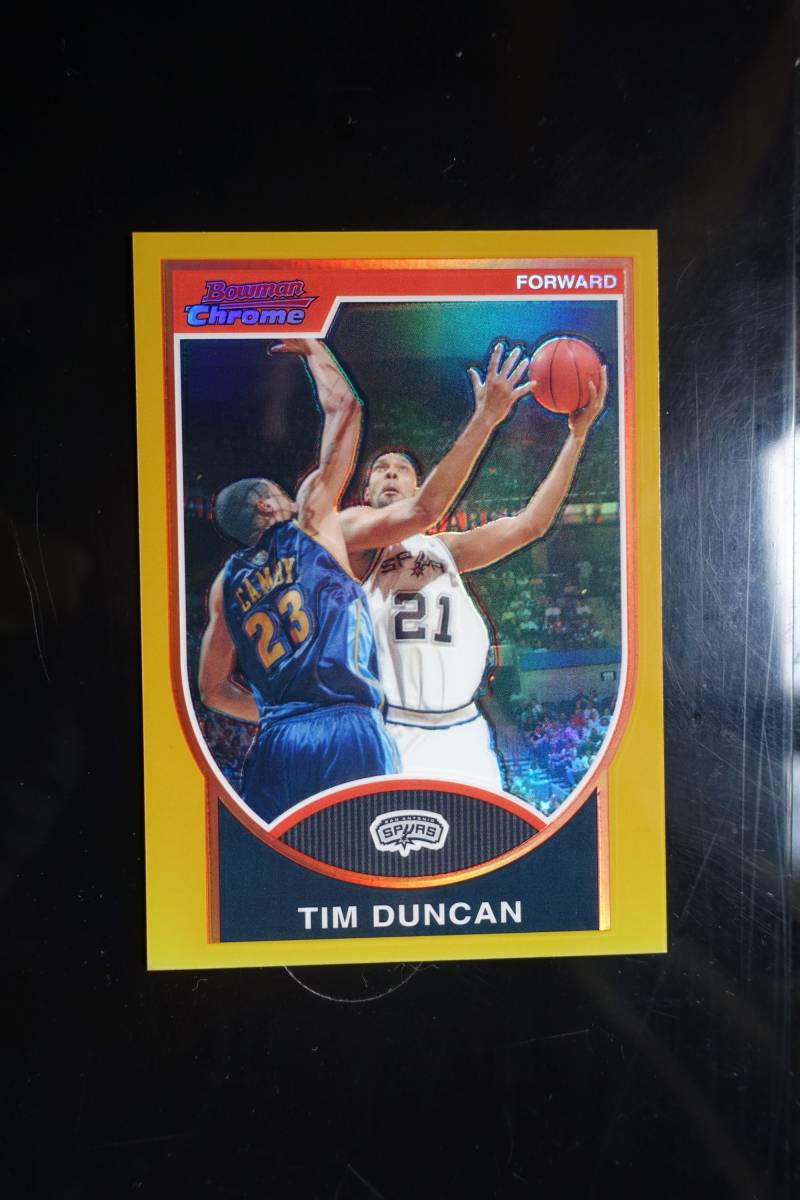Tim Duncan 2007-08 Bowman Chrome No.21 Gold Refractor #93/99 ＆ Black Refractor 033/199 & 113/299_画像1