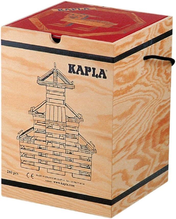 積木・カプラ　カプラ２８０（白木）＋デザインブック（中級・赤）＞木箱入り　【並行輸入品】