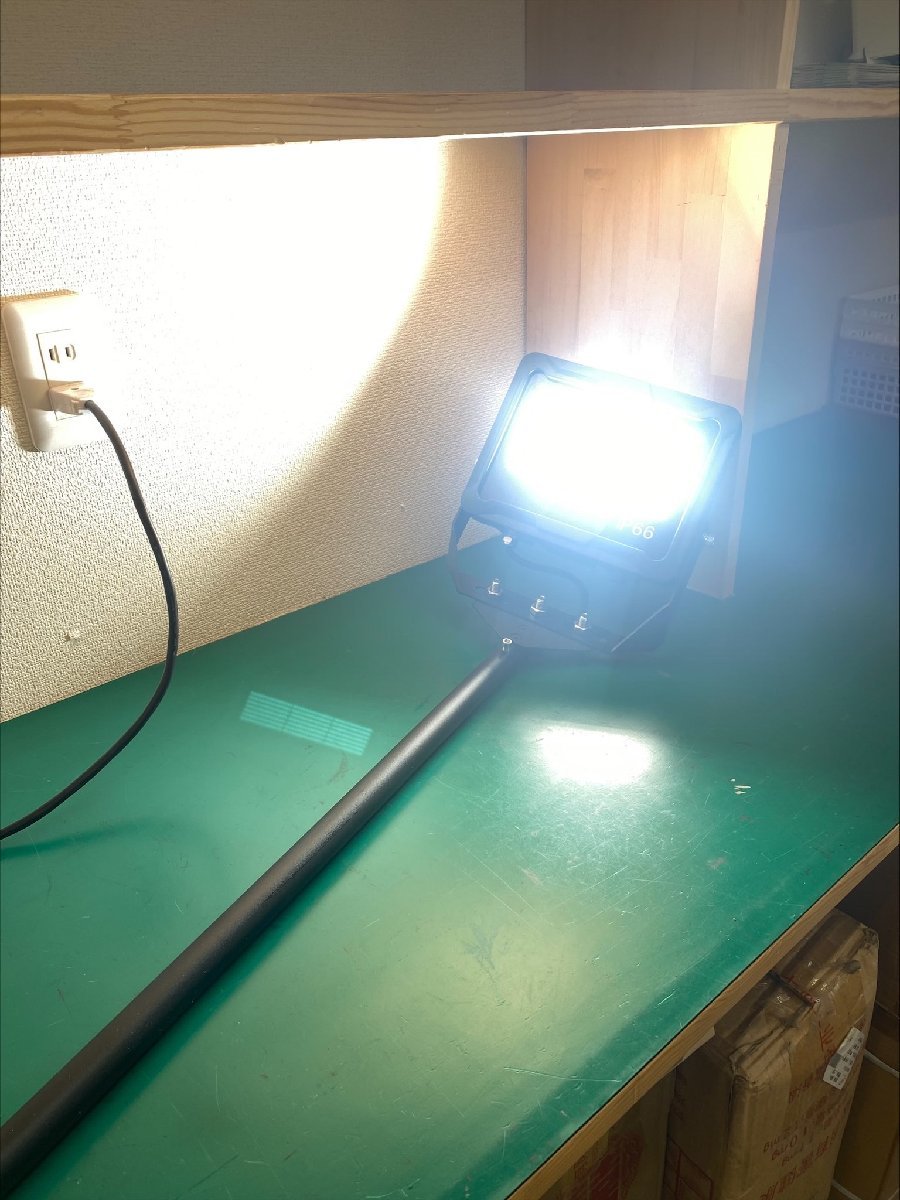 1円～ K6B-DQ 展示品 LED投光器 60W LED作業灯 アウトドアライト 5000K 10200lm 電球色 新仕様 IP66 防水 屋外用_画像6