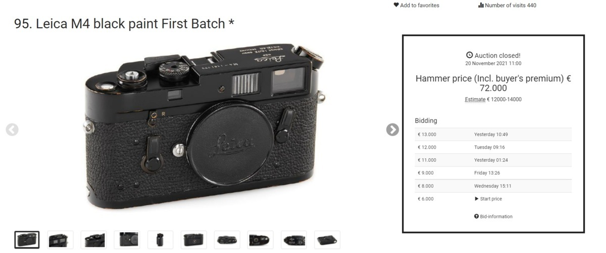 中古Leica/ライカ M4 ブラックペイント フィルムカメラボディ 1181xx万号 1967年産_画像10