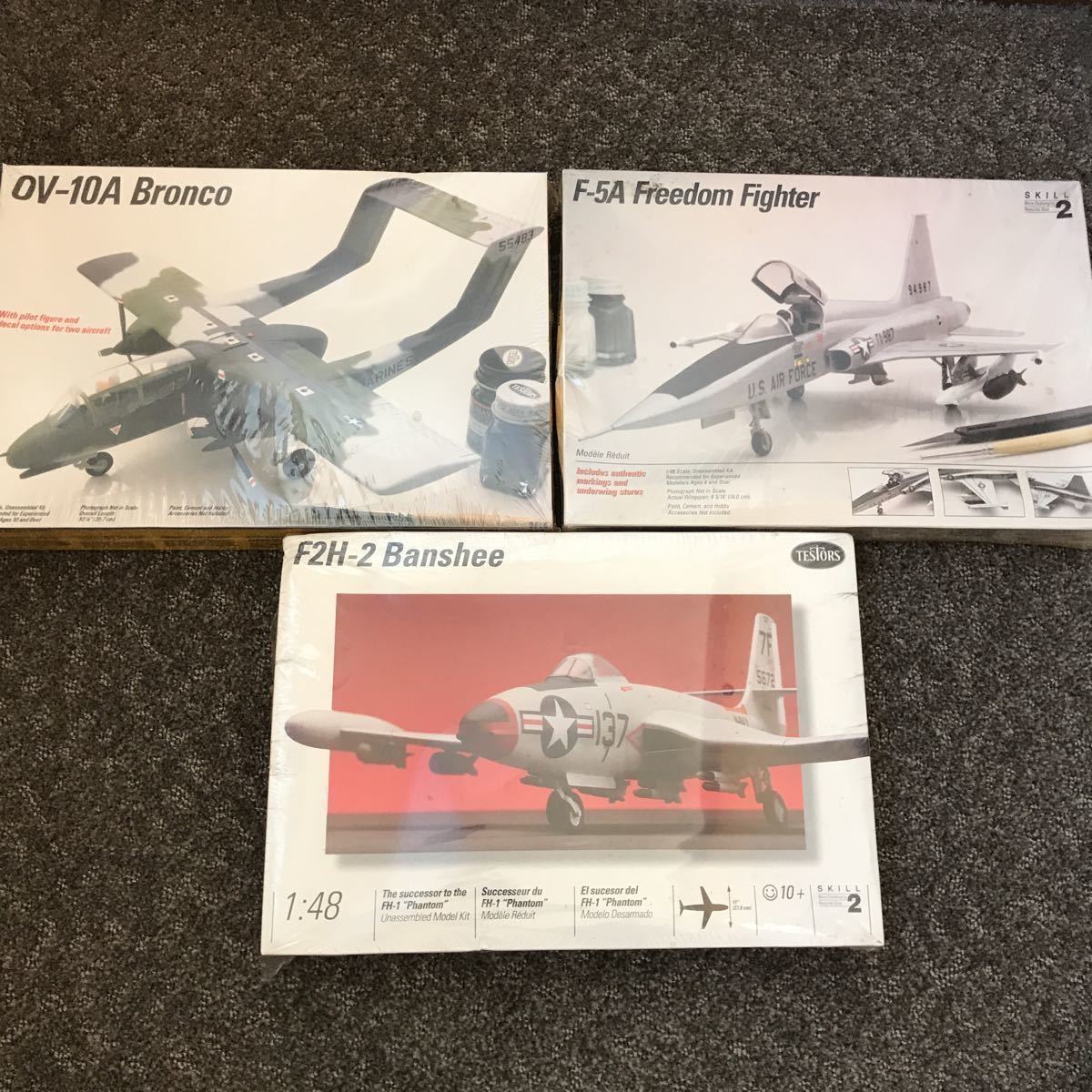 テスター 1/48 OV-10Aブロンコ F-5A Freedom Fighter F2H-2バンシー