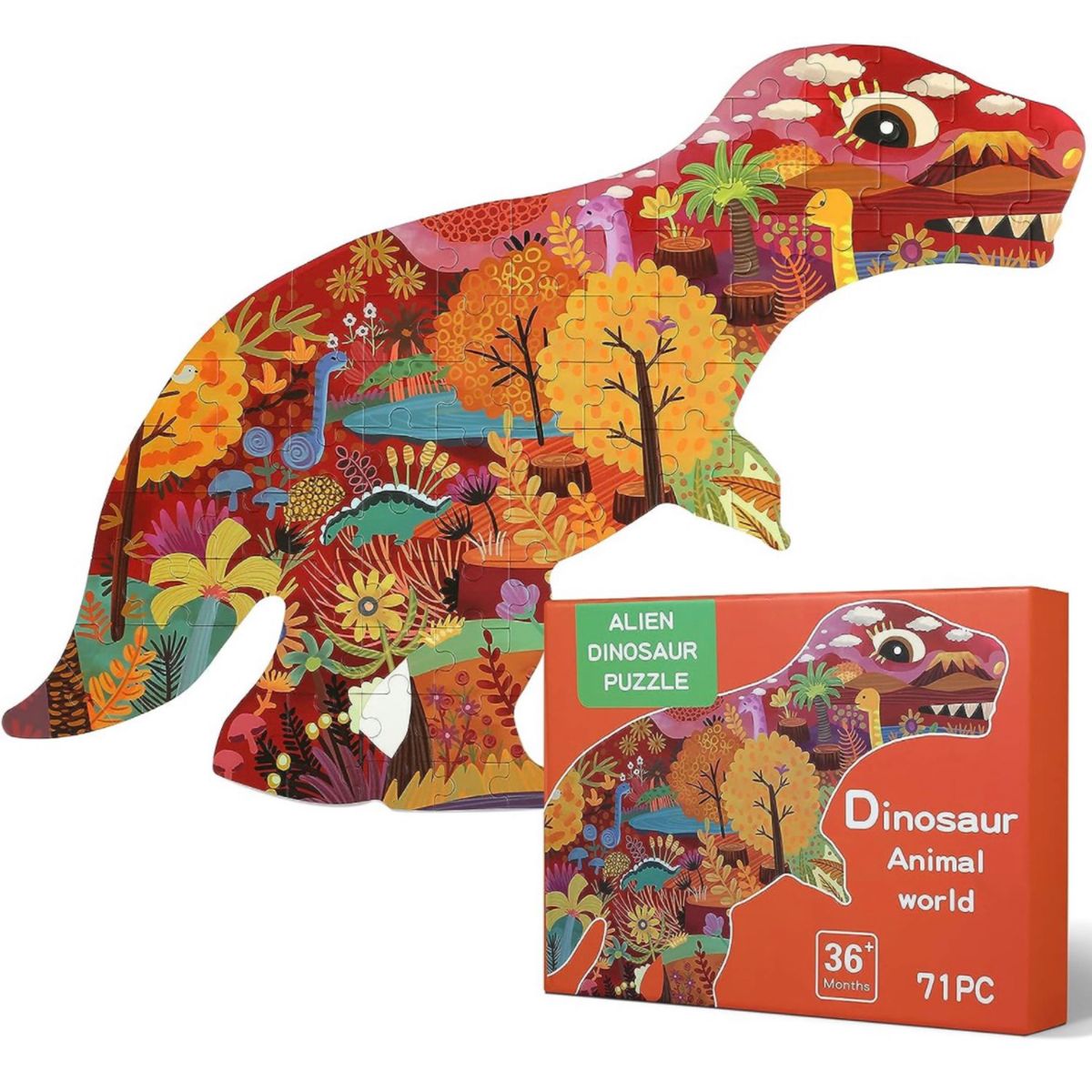 LEMESO パズル 恐竜 おもちゃ ジグソー 71ピース 子供　 ジグソーパズル 玩具