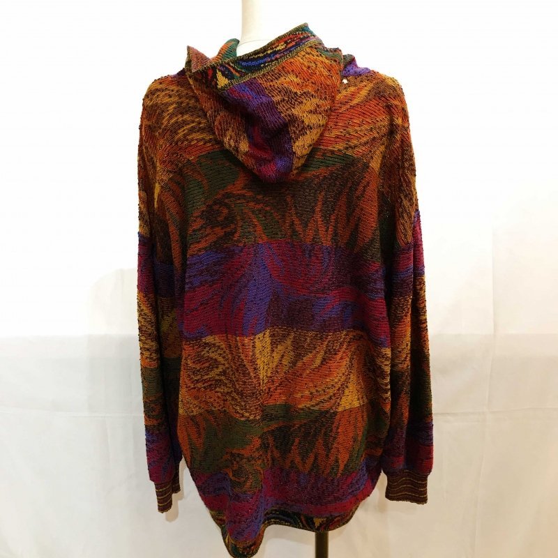 ＭＩＳＳＯＮＩ ＥＸＡＭＰＬＥ イタリア製 リブ袖口 ミッソーニ フード付き セーター ニット マルチカラー 洋品婦人服/269_画像2