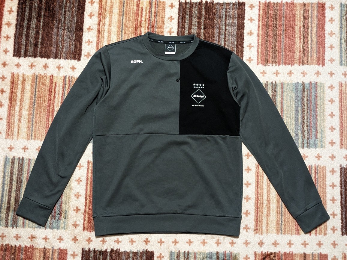 F.C.Real Bristol 21AW PDK CREWNECK TOP クルーネックトップ　ブリストル　FCRB 212053　サイズ M　グレー _03_前