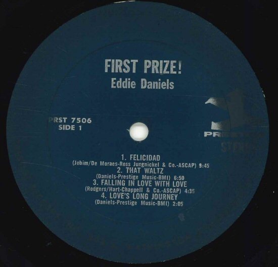 ★米オリジナル！LP「エディ・ダニエルズ Eddie Daniels First Prize!」ゲルダー印 VAN GELDER/ROLAND HANNA/RICHARD DAVIS 右錨 1967年_画像3