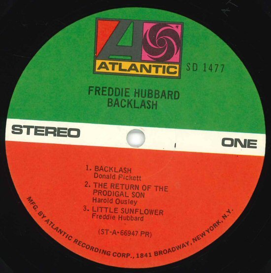 ★米盤LP「フレディ・ハバード FREDDIE HUBBARD BACKLASH」1967年作品 (1971年のRE-ISSUE) JAMES SPAULDING/RAY BARRETTO.._画像6