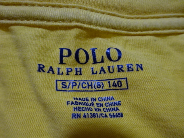 ●ポロ ラルフローレン POLO RALPH LAUREN 長袖 Tシャツ 140 ロンT ビッグポロ ビッグポニー●1113●_画像2