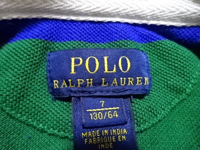 * Polo Ralph Lauren POLO RALPH LAUREN polo-shirt with long sleeves 130 big Polo big po knee *1113*