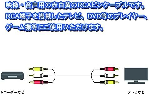 サイズ: 5.0m ビデオコード3ピン－3ピン 5m RCAピンケーブル 5ｍ AVケーブル 5m 3pin-5m_画像4