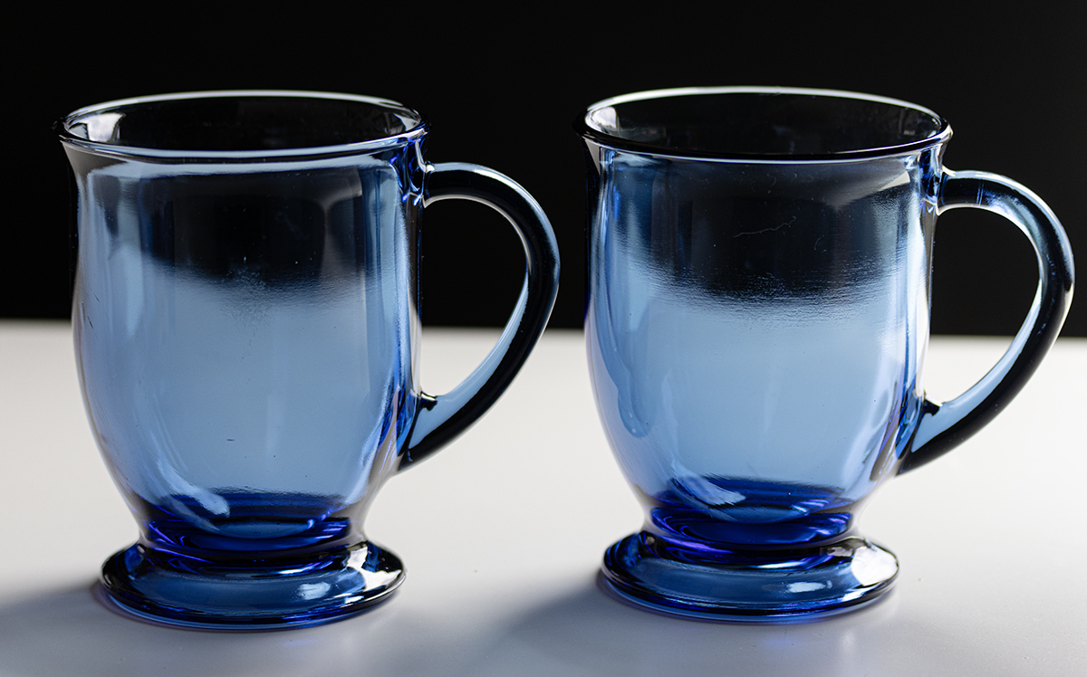アンカーホッキング カフェ マグ カップ ブルー 2個セット コーヒー アメリカ ビンテージ ココア ティー　_画像1