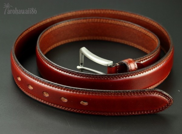 arohawaii86◆HB-612A.本革.ブラウン#High Grade leather*レザーベルト 上質Leather 新品☆1スタ☆１円スタート☆_画像5