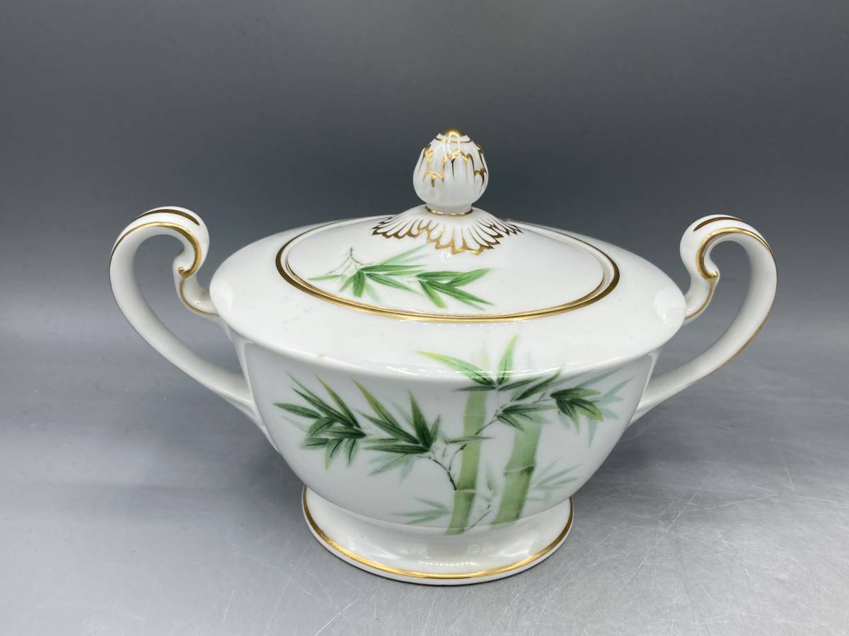 オールドノリタケ 竹 シュガーポット クリーマー 金彩 陶器 オールドノリタケ 竹 シュガーポット クリーマー 金彩 陶器