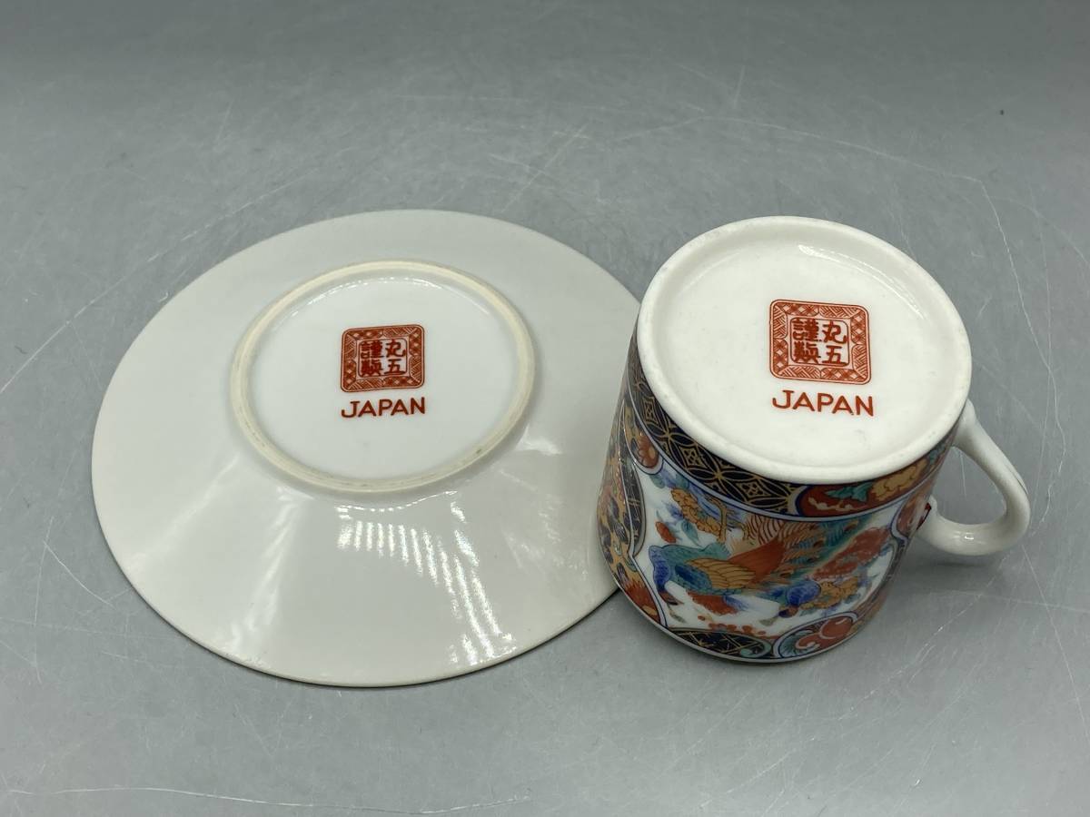 里帰り 孔雀 金彩 ４人用 コーヒー / ティーポット デミタス カップ＆ソーサー クリーマー (13)_画像10