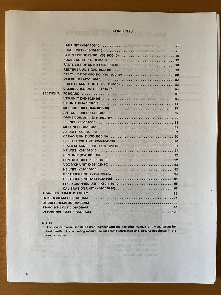 TRIO トリオ TS-900 PS-900 DS-900 VFO-900 のサービスマニュアル（英語版）_画像7