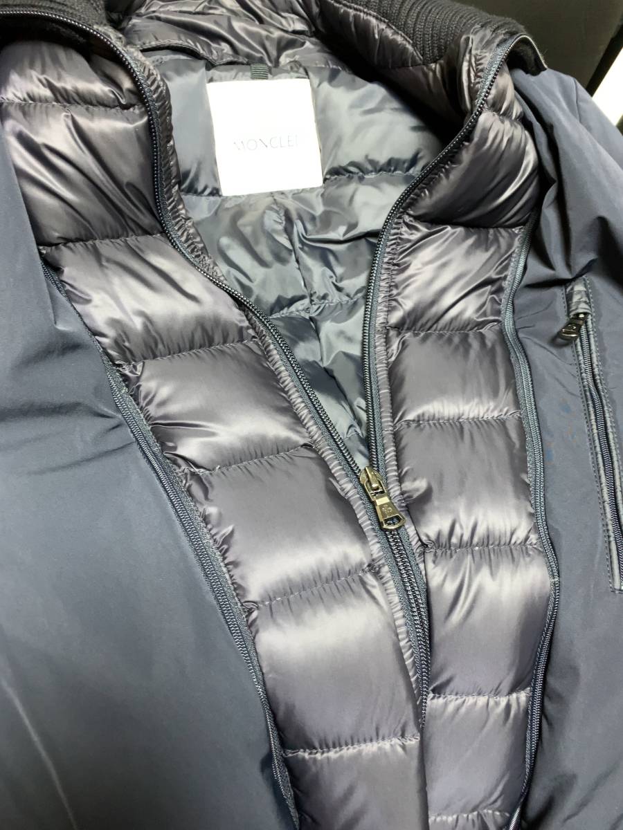 ★定価24万円 2019AW MONCLER モンクレール LESPA レスパ サイズ 2 ダウンジャケットコート 濃紺 /検 CHINON シノン ビジネススーツ_画像6