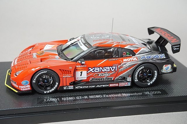 EBBRO エブロ 1/43 ザナヴィ ニスモ GT-R スーパーGT500 2008 ニスモフェスティバル #1 レッド/シルバー 44201_画像1