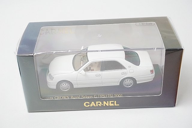 新品 CAR-NEL カーネル 1/43 TOYOTA トヨタ クラウン ロイヤルサルーンG (JZS175) 2001 ホワイトパールクリスタルシャイン CN430101_画像4