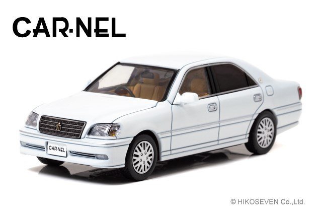 新品 CAR-NEL カーネル 1/43 TOYOTA トヨタ クラウン ロイヤルサルーンG (JZS175) 2001 ホワイトパールクリスタルシャイン CN430101_画像1