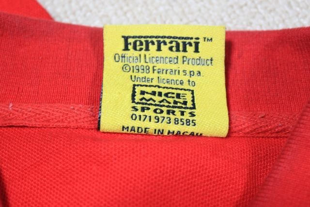 ▽♪ Ferrari フェラーリ Ferrariフェラーリ F1 半袖ポロシャツ レッド M_画像3