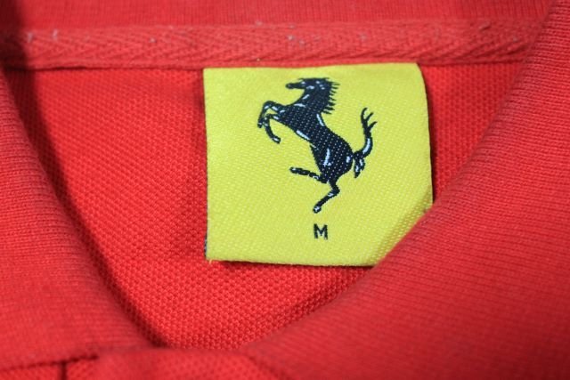 ▽♪ Ferrari フェラーリ Ferrariフェラーリ F1 半袖ポロシャツ レッド M_画像4