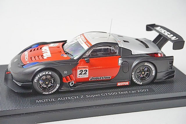 EBBRO エブロ 1/43 モチュール オーテック Z スーパーGT500 テストカー 2007 #22 ブラック/レッド 43911_画像1