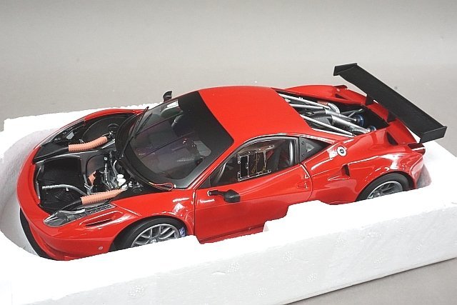 Hot Wheels ホットウィール エリート 1/18 Ferrari フェラーリ 458 Italia イタリア GT2 レッド X2860_画像1
