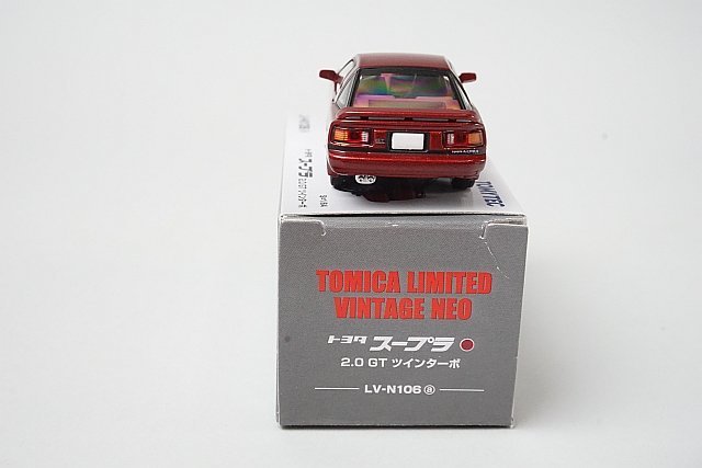 TOMICA トミカリミテッドヴィンテージネオ TLV 1/64 トヨタ スープラ 2.0GT ツインターボ 赤 LV-N106a_画像4