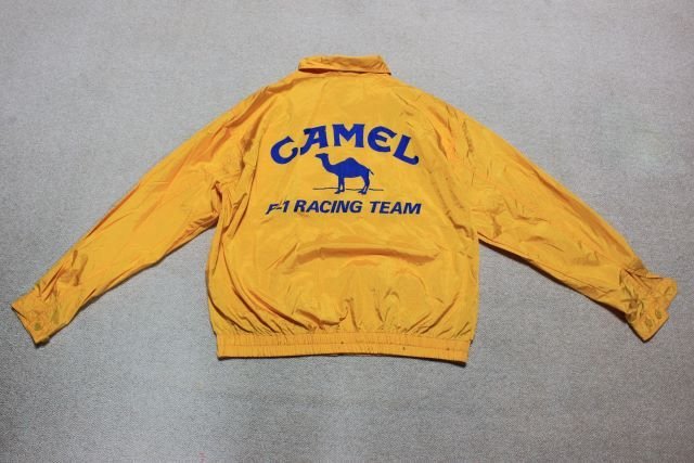 ▽♪ CAMEL キャメル ジップアップジャケット ジャンバー ウィンドブレーカー F1 レーシングチーム イエロー L_画像2