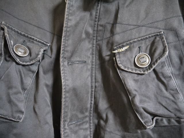 ▽♪ POLO JEANS ポロジーンズ コート ミリタリージャケット 黒 L_画像3