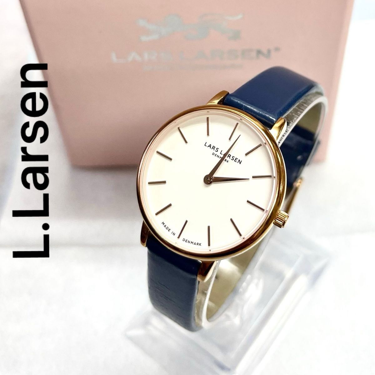 未使用　LLarsen エルラーセン　ラースラーセン　Lars larsen デンマーク製　レディース　クォーツ　北欧　腕時計　