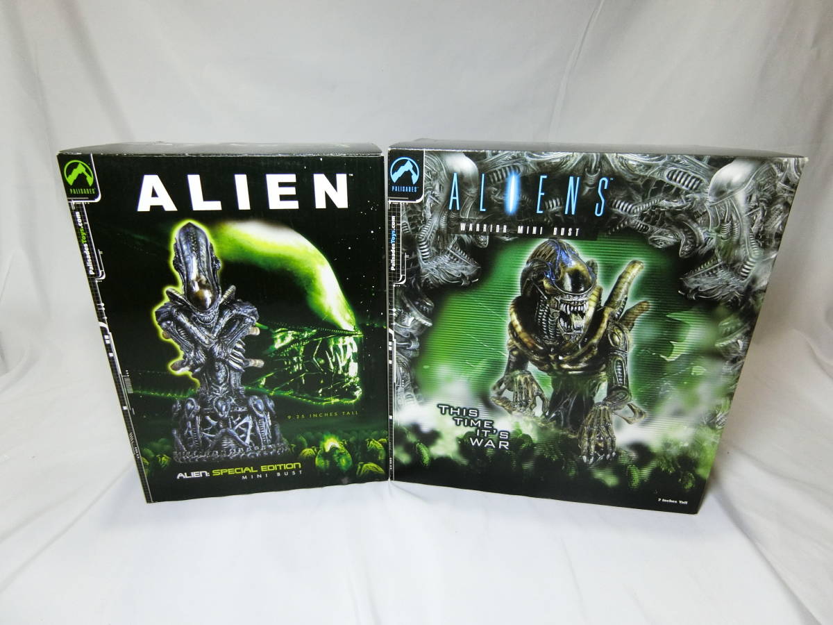 パリセイズ ALIEN エイリアン バストスタチュー / ALIENS ウォーリアー バスト スタチュースタチュー ２体セット_画像1