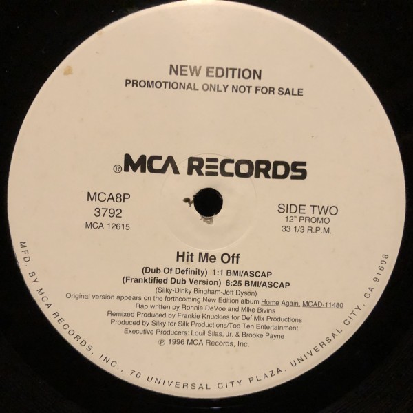 New Edition / Hit Me Off (Remix Frankie Knuckles9_画像2
