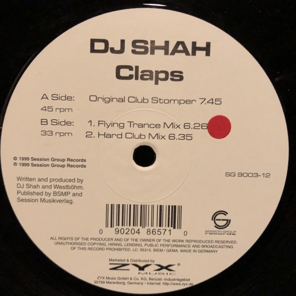DJ Shah / Claps_画像1