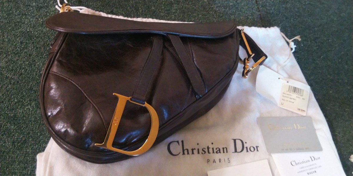 【美品】クリスチャンディオール DIOR/ChristianDior ショルダーバッグ サドルバッグ レザー ☆★_画像7