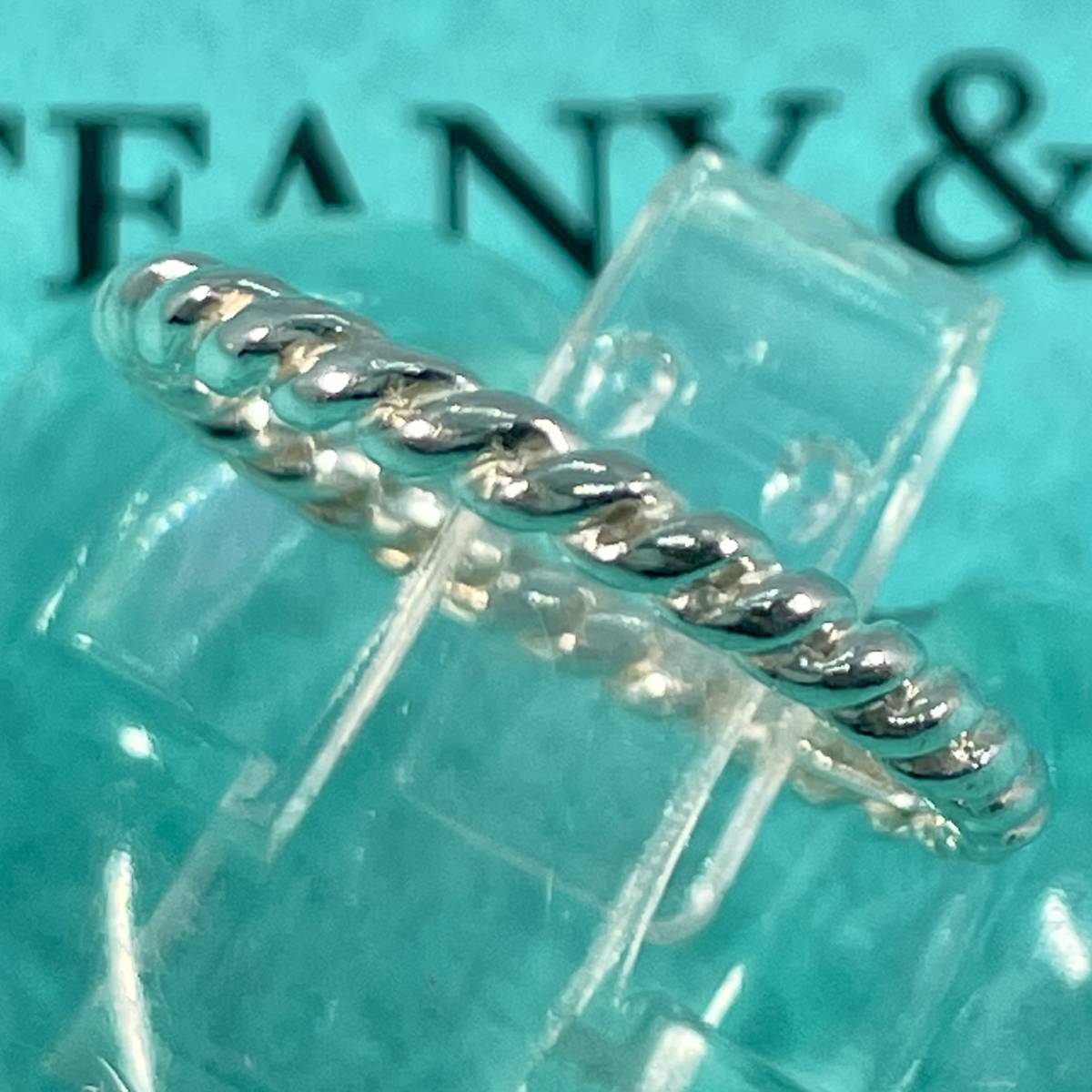 【廃盤】 7号 ティファニー ツイスト リング シルバー シルバー TIFFANY&Co. ピンキー ★565_画像1