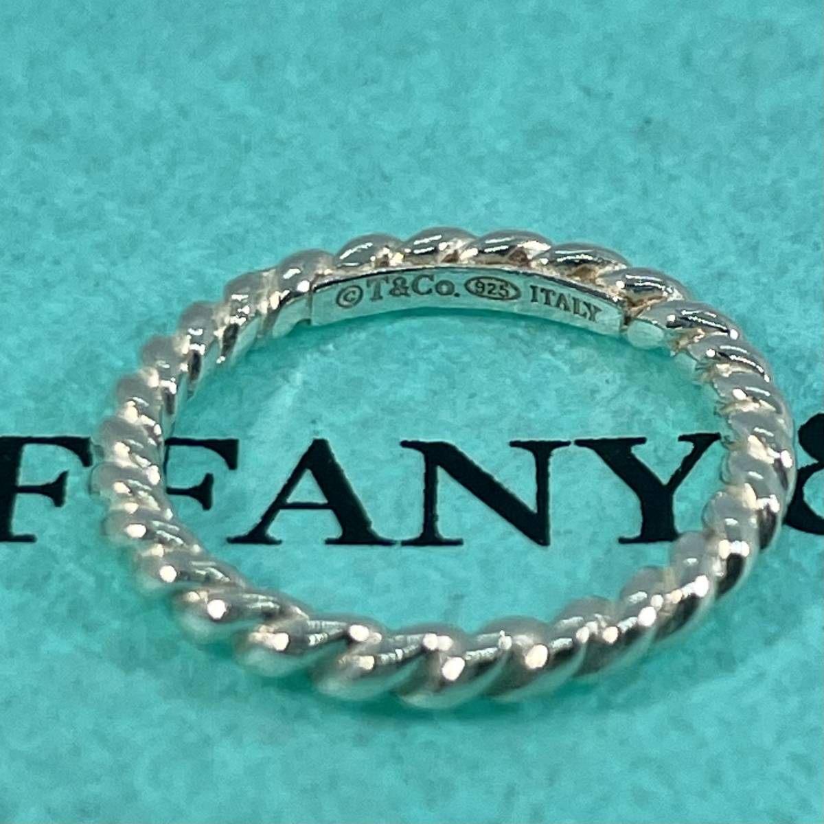 【廃盤】 7号 ティファニー ツイスト リング シルバー シルバー TIFFANY&Co. ピンキー ★565_画像7