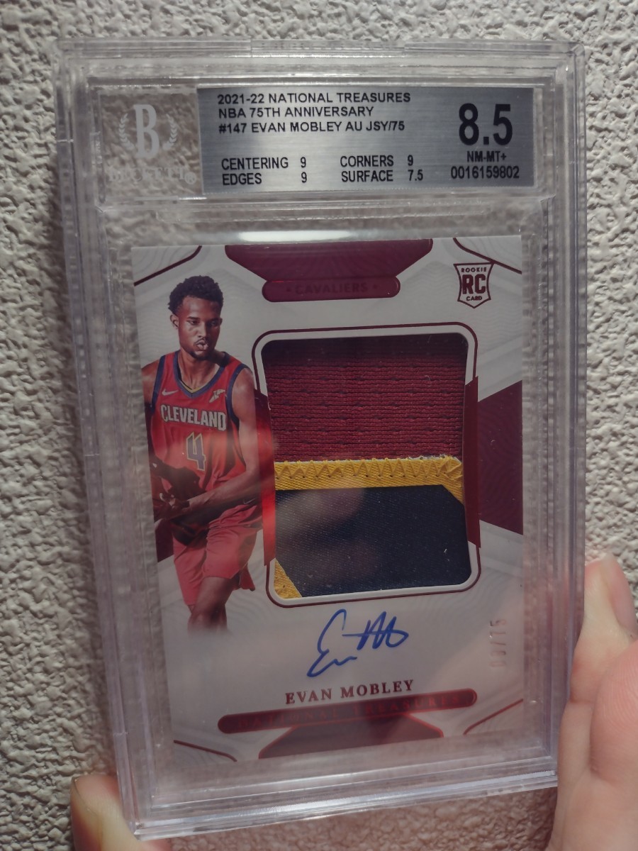 【ROOKIE】Panini National Treasures 2021-22 Evan Mobley /75シリ エバンモーブリー ルーキ ジョーダン、レブロン、カリー、ドンチッチ_画像1