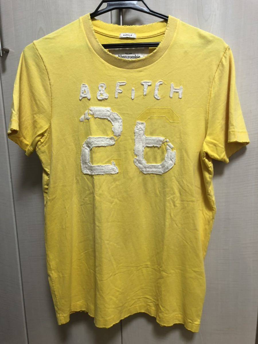 Abercrombie & Fitchアバクロンビー＆フィッチ 古着加工コットンTシャツ サイズUS:M(日本サイズL～XL程度）_画像1