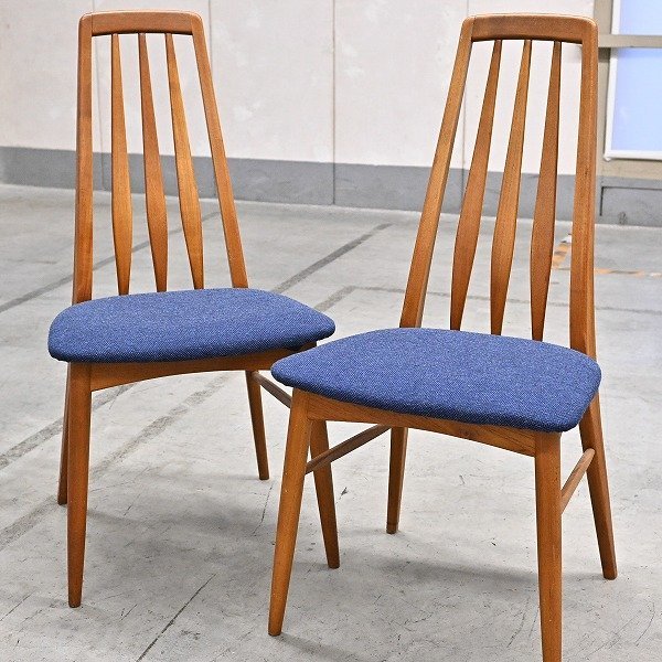  Northern Europe Denmark furniture [eva] dining chair 2 legs set cheeks natural wood NielsKoefoed Neal s*ko Ford Vintage EVA