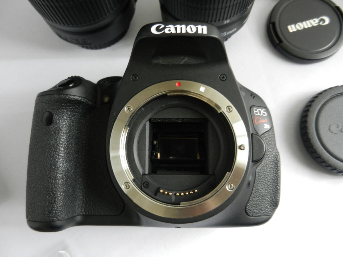 中古並品、キャノン　Canon EOS kiss x5 WレンズEF-S 18-55mm F3.5-5.6＋55-250㎜F4-5.6 　ISⅡ_画像3