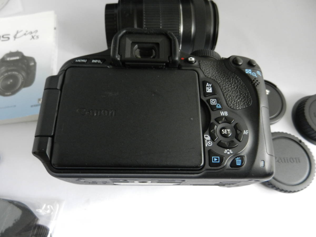 中古並品、キャノン　Canon EOS kiss x5 WレンズEF-S 18-55mm F3.5-5.6＋55-250㎜F4-5.6 　ISⅡ_画像7